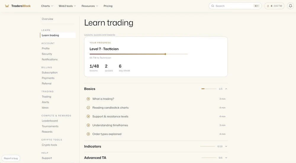 Learn skill tree with lesson 